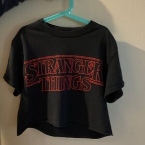 Stranger Things Kids Black and Red T-Shirt